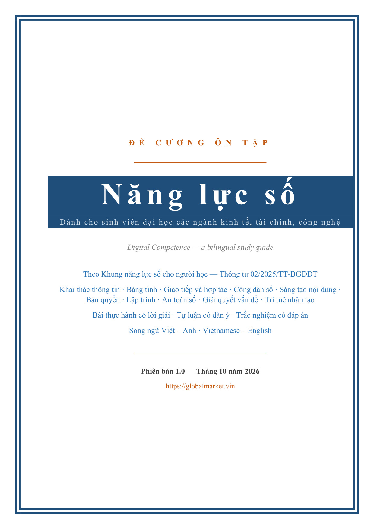 Đề cương ôn tập Năng lực số — Việt/Anh