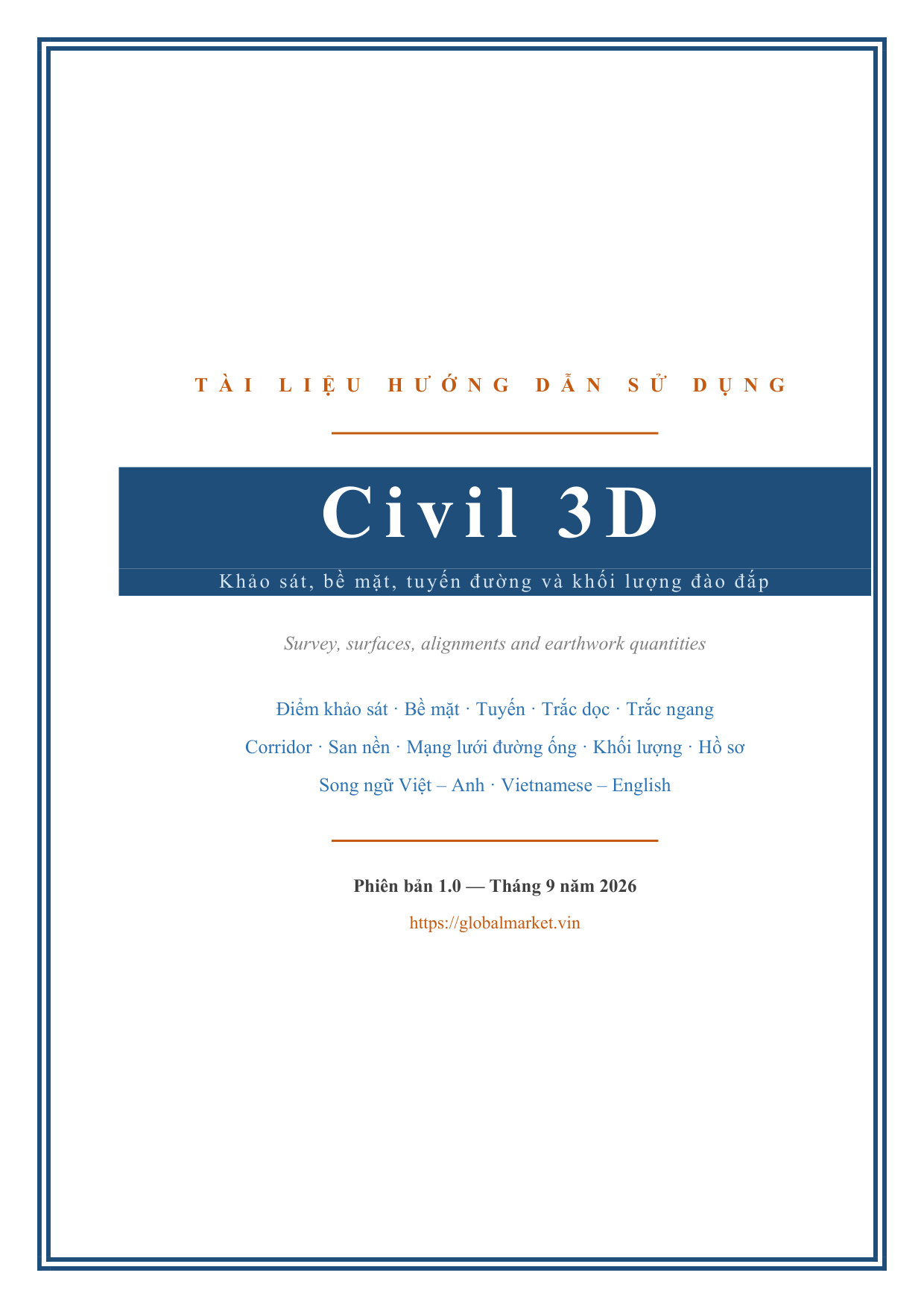 Hướng dẫn sử dụng Civil 3D — Việt/Anh