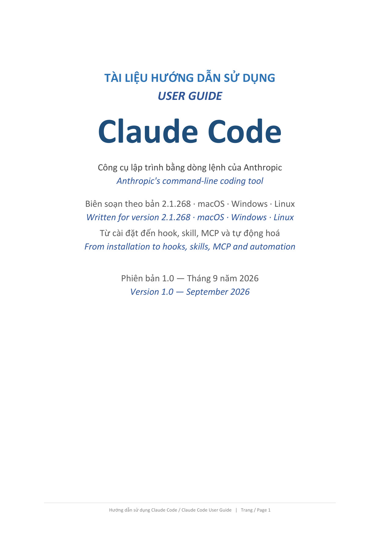 Hướng dẫn sử dụng Claude Code — Việt/Anh