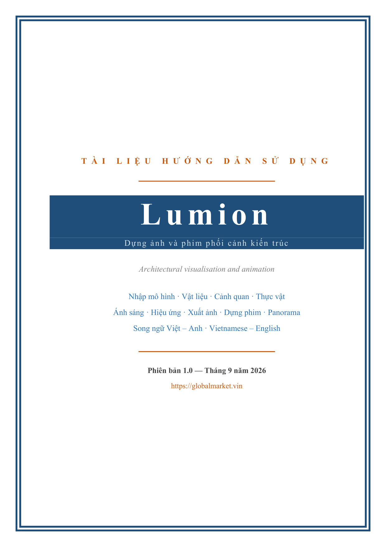 Hướng dẫn sử dụng Lumion — Việt/Anh