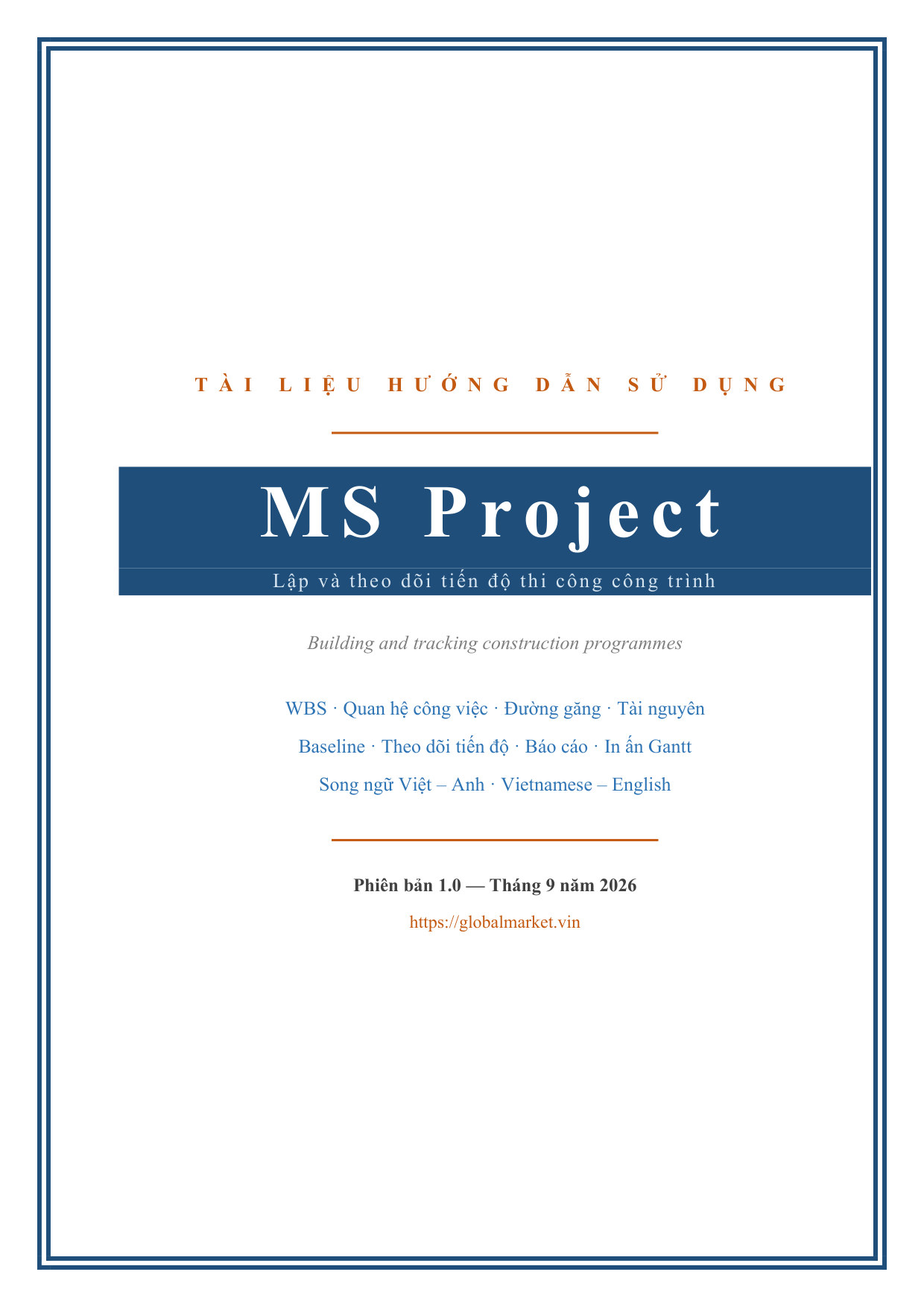 Hướng dẫn sử dụng MS Project — Việt/Anh