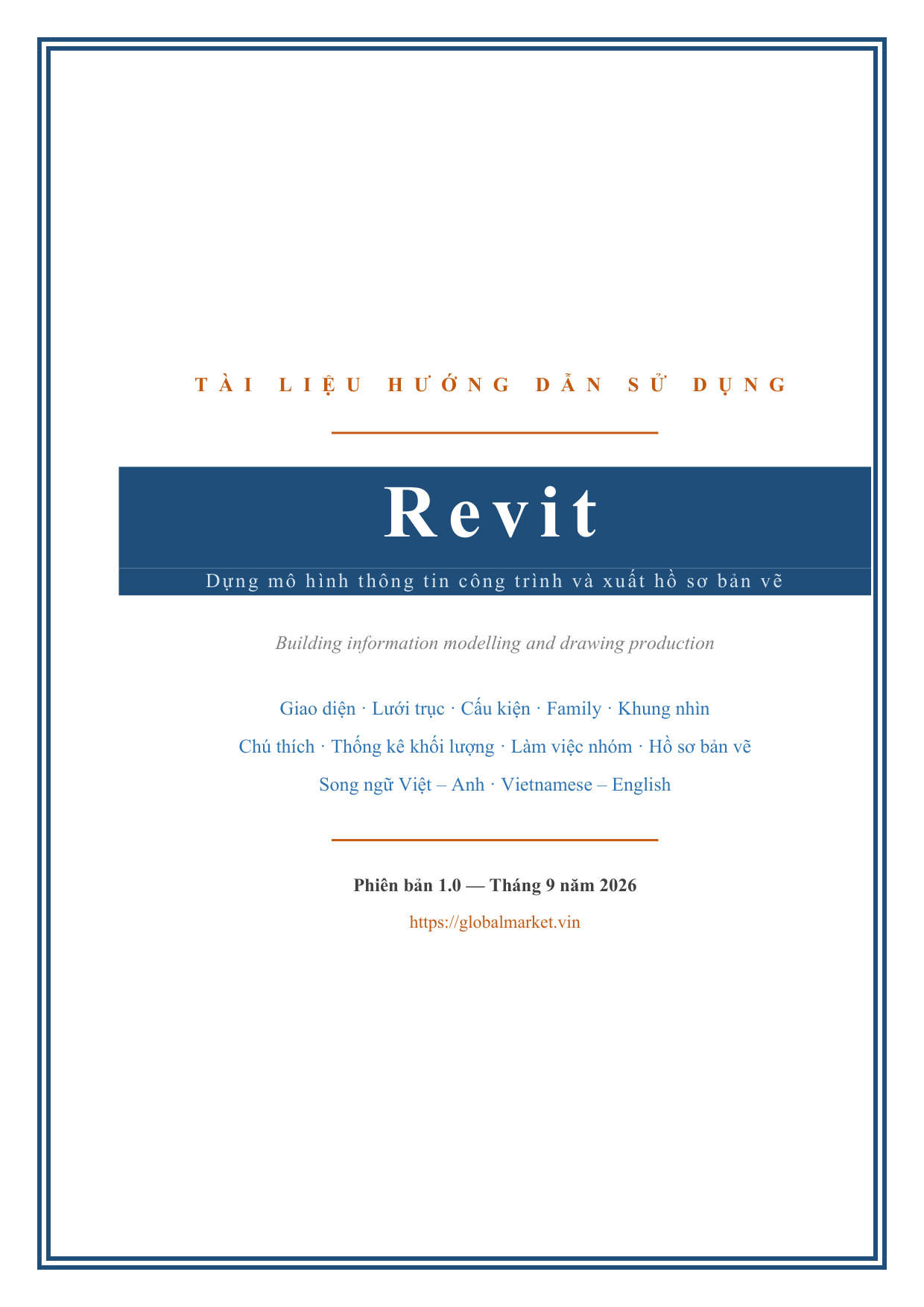 Hướng dẫn sử dụng Revit — Việt/Anh