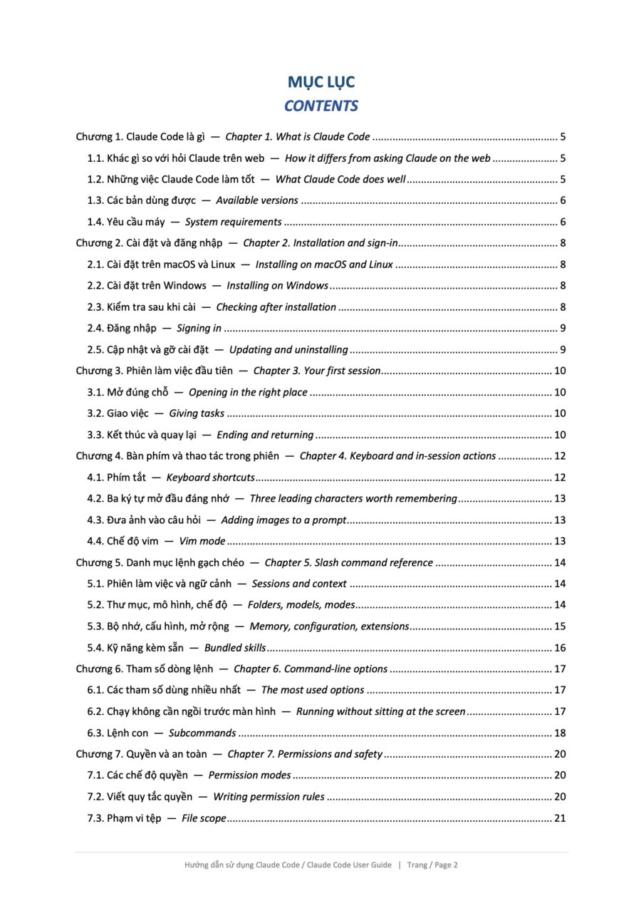 Hướng dẫn sử dụng Claude Code — Việt/Anh — Trang 2