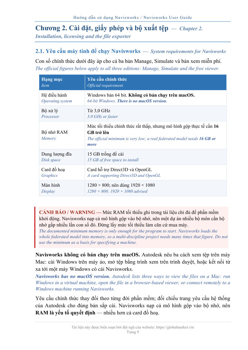 Hướng dẫn sử dụng Navisworks — Việt/Anh — Page 5