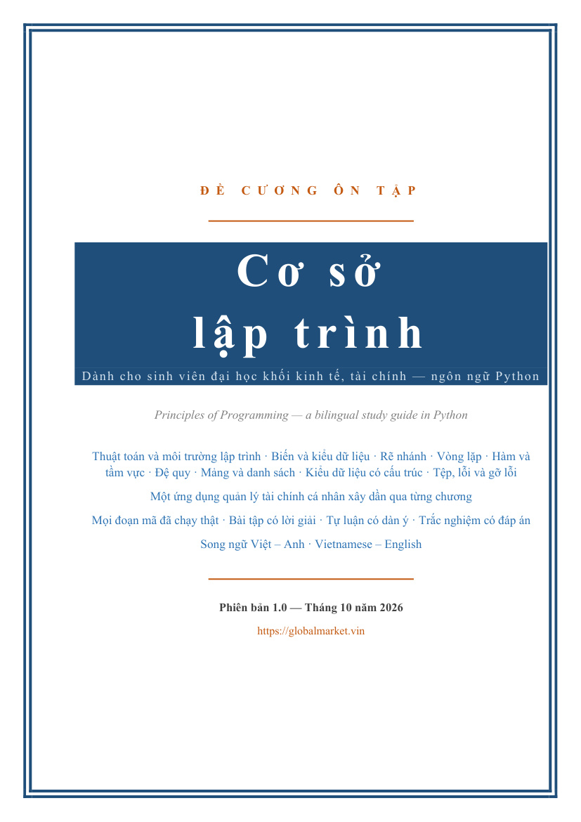 Đề cương ôn tập Cơ sở lập trình — Việt/Anh