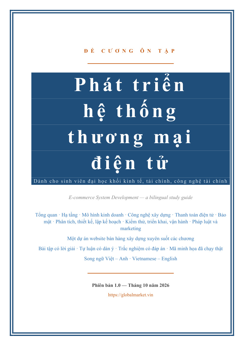 Đề cương ôn tập Phát triển hệ thống thương mại điện tử — Việt/Anh